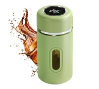 Vaso de de 280 ml con tapa, taza térmica portátil a prueba de caídas con indicador de temperatura para restaurante, camping, picnic, gimnasio, hogar y viajes