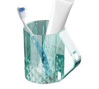 Vaso de enjuague bucal invertido, 300 ml, inclinado con mango cómodo, soporte para cepillo de dientes de baño y accesorio de enjuague higiénico, diseño ligero, apto para viajes, para el hogar