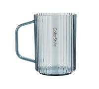 Vaso de enjuague bucal, vaso irrompible para cepillo de dientes, taza de cepillo de dientes de baño, taza de limpieza (color: color transparente de diamante, 400 ml)