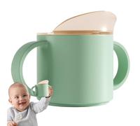 Vaso de entrenamiento a prueba de derrames de 150 ml, con boquilla inclinada y asas, transición de botella para niños y niñas de 6 meses, hogar, viajes, uso en la guardería