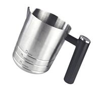 Vaso de espuma de leche de acero inoxidable, accesorio de batidor de leche adecuado para latte, capuchino, espuma, desmontable, fácil limpieza, accesorio profesional de espuma