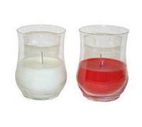 Vaso de fiesta con relleno de cera, color blanco, tiempo de combustión aprox. 38 h