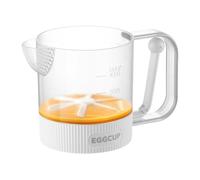 Vaso de huevo - batidor de huevos multifuncional, diseño de prensado manual, construcción duradera de silicona PP, recipiente fácil de limpiar | Mezclador de hornear perfecto para el hogar, cafetería