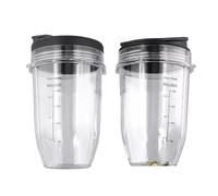 Vaso De Licuadora Compatible Con Ninja, 18 Oz Con 2 Tapas De Sellado, 900 W/1000 W, Serie De Exprimidores A Prueba De Fugas