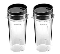 Vaso de licuadora profesional, compatible con Ninja, juego de vasos individuales de 16 onzas for BL770 BL780 BL660 (paquete de 2) a prueba de fugas, sellado, fácil de limpiar