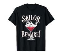 Vaso de martini Sailor Beware Pin Up Girl, vintage, retro Camiseta
