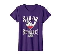 Vaso de Martini Sailor Beware Pin Up Girl, Vintage, Retro Camiseta, Mujer, Morado, XXL