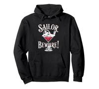 Vaso de Martini Sailor Beware Pin Up Girl, Vintage, Retro Sudadera con Capucha