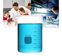 Vaso de medición graduado, resistente al calor, 800 ml, escala transparente, parte inferior plana, fácil de verter, ideal para experimentos e investigaciones