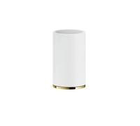 Vaso de pie Gessi Inciso blanco mate, 58531246, Color: PVD de oro