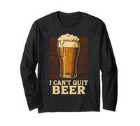 Vaso de Pinta con Texto en inglés I Can't Quit Beer Manga Larga