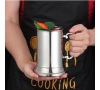 Vaso de pinta de metal aislado de 550 ml que mantiene las bebidas frías | Capacidad de 550 ml, aislamiento de doble pared, mantiene la cerveza fría durante más tiempo, acero resistente al óxido