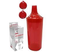 Vaso de plástico con 2 tapas para adultos con boquillas grandes y pequeñas, agujeros para pajita, ideal para líquidos y alimentos mezclados, fácil de sostener, resistente a derrames, perfecto para uso