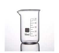 Vaso de precipitados alto de vidrio de borosilicato resistente a altas temperaturas, graduado, 50/100/150/250/300/500/800/1000 ml/2000 ml(600ml 2pcs)