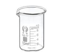 Vaso de precipitados de laboratorio con pico verte Vaso de vidrio borosilicato, varios tamaños, escala graduada por calor, pico, cocina laboratorio(10ml)