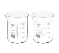 Vaso de precipitados de laboratorio con pico verte Vasos de vidrio borosilicato con boquilla escala impresa forma baja, 25-1000 ml, paquete 2, laboratorio, cocina, química(500ml)
