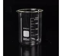Vaso de precipitados de laboratorio, Vaso De Vidrio Borosilicato 600 Ml Con Boquilla, Taza Medidora A Escala Forma Baja for Química, 1 Unidad