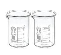 Vaso de precipitados de laboratorio, Vaso de vidrio borosilicato, paquete 2, 10-800ml, pico graduado, cocina laboratorio calor(10ml)
