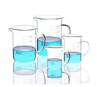 Vaso de precipitados de laboratorio, Vaso de vidrio graduado con asa, laboratorio borosilicato, 50-2000 ml(250ml 1pc)