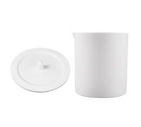 Vaso de precipitados de PTFE de gran capacidad con tapa de sellado, taza medidora de laboratorio para manejo de pintura de resina líquida y cocción de politetrafluoroetileno