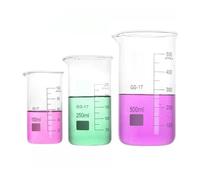 Vaso de precipitados de vidrio borosilicato, Vaso de precipitados laboratorio química forma alta, vidrio borosilicato transparente grueso, con pico, 50-2000 ml(300ml)
