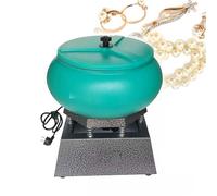 Vaso de pulido vibratorio de 12 L, pulidor de manga de piezas de metal de 17 pulgadas, operación conveniente, amoladora rotativa de mesa de 250 W para joyería, jade, metal, autopartes, artesanías