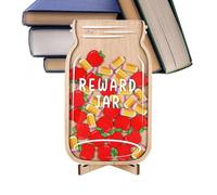 Vaso de recompensa para aulas, vidrio de recompensa de madera para refuerzo positivo, ayuda de aprendizaje para niños de primaria, guardería, rutinas diarias, promoción de lectura, actividades