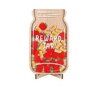 Vaso de recompensa para aulas, vidrio de recompensa de madera para refuerzo positivo, motivación para niños para el entrenamiento del orinal, ir a la cama, casa, guardería, lectura, vida escolar