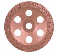 Vaso de rectificado de carburo Bosch de 180 × 22,23 mm, grueso, plano, 1 unidad