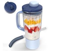 Vaso de repuesto para licuadora Ninja BlendBOSS de 26 onzas | Vaso de viaje con tapa Sip & Seal, compatible con licuadora Ninja DB301 DB351 (Cyberspace)