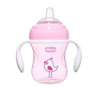 Chicco Vaso de Transición, Vaso Antiderrame 200 ml, Vaso Aprendizaje para Bebés de +4 Meses para Aprender a Beber, con Boquilla de Silicona Blanda, Anti-Cólico, sin BPA ,Color Rosa