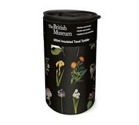 Vaso de viaje aislado - Delany Flowers Botanical Design - The British Museum - Taza de acero inoxidable de 350 ml - Taza reutilizable