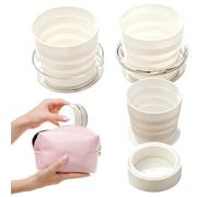 Vaso De Viaje Plegable - Taza De Senderismo 4 En 1,Taza De Camping Plegable - Para Mujeres Viajeras Turistas Campistas Senderistas Pescadores Senderismo Backpacking Pesca Road Trip Hotel Playa