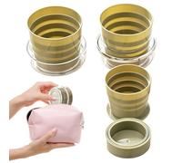 Vaso De Viaje Plegable | Tazas De Exterior 4 En 1 - Tazas Portátiles de Bebida | Para Mujeres Hombres Viajeros Campistas Excursionistas Pescadores Senderismo Mochileros Pesca Ruta Hotel Playa