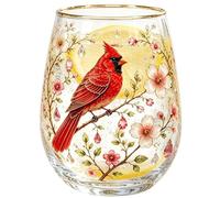Vaso De Vidrio Decorativo Taza Café 414 Ml Con Motivo Abejas Y Pájaros En