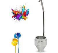Vaso de viscosidad de pintura, herramienta de medición de acero inoxidable para probar la viscosidad de tintas, revestimientos y pintura con boquilla de flujo de 4/6 mm de diámetro, resultados