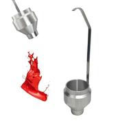 Vaso de viscosidad para pintura, vaso de inmersión DIN de acero inoxidable con boquilla de flujo de 4/6 mm de diámetro, volumen de 100 ml, probador de viscosidad de líquidos(4mm)