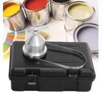 Vaso de viscosidad, probador de flujo portátil, acero inoxidable, volumen de 100 ml, boquilla de flujo de 4 mm, incluye caja de almacenamiento, ideal para tintas, revestimientos y pinturas