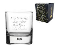 Vaso de whisky de burbujas grabado personalizado, personalice con cualquier mensaje para cualquier ocasión, estilice con una variedad de fuentes, caja de regalo incluida