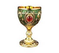 Vaso de whisky de estilo europeo - 30ml Vidrio de licor de metal de alta calidad | Creativo retro vintage diamante incrustado hermosa taza de bebida | Whiskey Shot Glasss - Bar Party Home Wine Decor