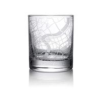Vaso de whisky de mapa de la ciudad de Shanghái, regalo único, 10.5 onzas