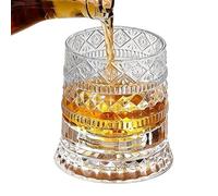Vaso de whisky giratorio | Cristalería para alcohólicos,Copas de Vino de Colección | Para Coleccionistas Bar En Casa Barmen Cumpleaños Degustación Día del Padre Banquetes Restaurantes Hoteles