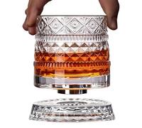 Vaso de whisky giratorio de 360 grados, cristalería de licor, vasos de licor giratorios, para fiestas en casa, cumpleaños, día del padre, camareros, restaurantes, hoteles, coleccionistas, vacaciones