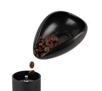 Vaso dosificador de cerámica negro, recipiente medidor de dosis única para granos de café y té suelto, práctica bandeja de almacenamiento
