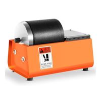 Vaso eléctrico para pulir piedras preciosas, barril de goma a prueba de fugas con sincronización y velocidad ajustables, rotación hacia adelante y hacia atrás para cristales, piedra, vidrio, metal