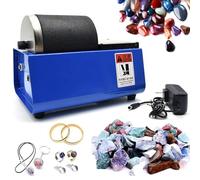 Vaso eléctrico para pulir piedras preciosas, barril de goma a prueba de fugas y tracción doble para reducción de ruido, ideal para entusiastas de la geología del metal mineral