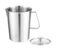 Vaso espumador de leche, jarra de acero inoxidable, medición de 2 litros, diseño de material duradero, boquilla fácil de verter, ideal para cocinas domésticas, bebidas, cafeterías, latte