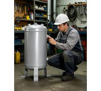 Vaso Expansion Pequeño Tanque de Aire Industrial con Válvula de Bola, Vejiga Comprimida para Garaje/Taller Doméstico, Tanques Receptores de Aire de Acero(28x45cm/20L/5.3gal)