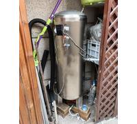 Vaso Expansion Tanque de Agua con Soporte para Pozo, Tanque de Presión Portátil para Calentador de Agua RV con Kit de Completo, Capacidad 16 20 40 50 60 80 Gal(155x50cm(300L/79.2gal))