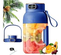 Vaso exprimidor portátil con pantalla digital, licuadora recargable USB-C para batidos y batidos para viajes